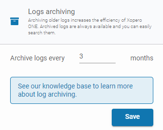 Configuration of Log Archiving
